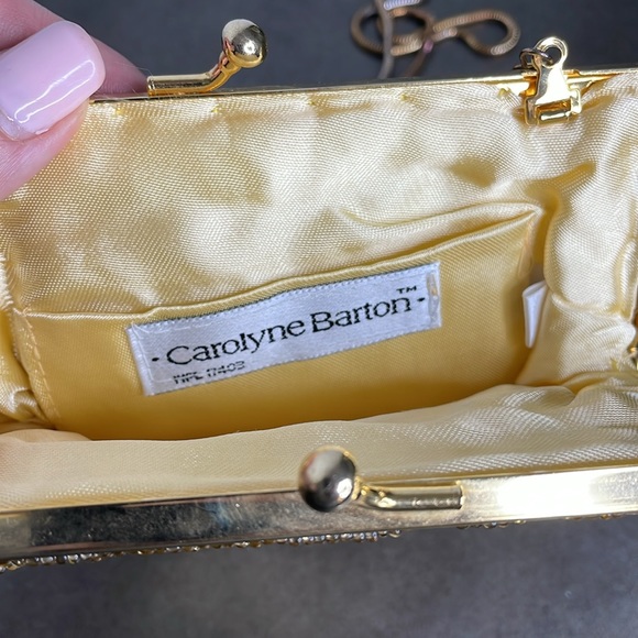 Carolyn Barton Vintage Evening Clutch GOLD DETAILED BEADING - Picture 5 of 7